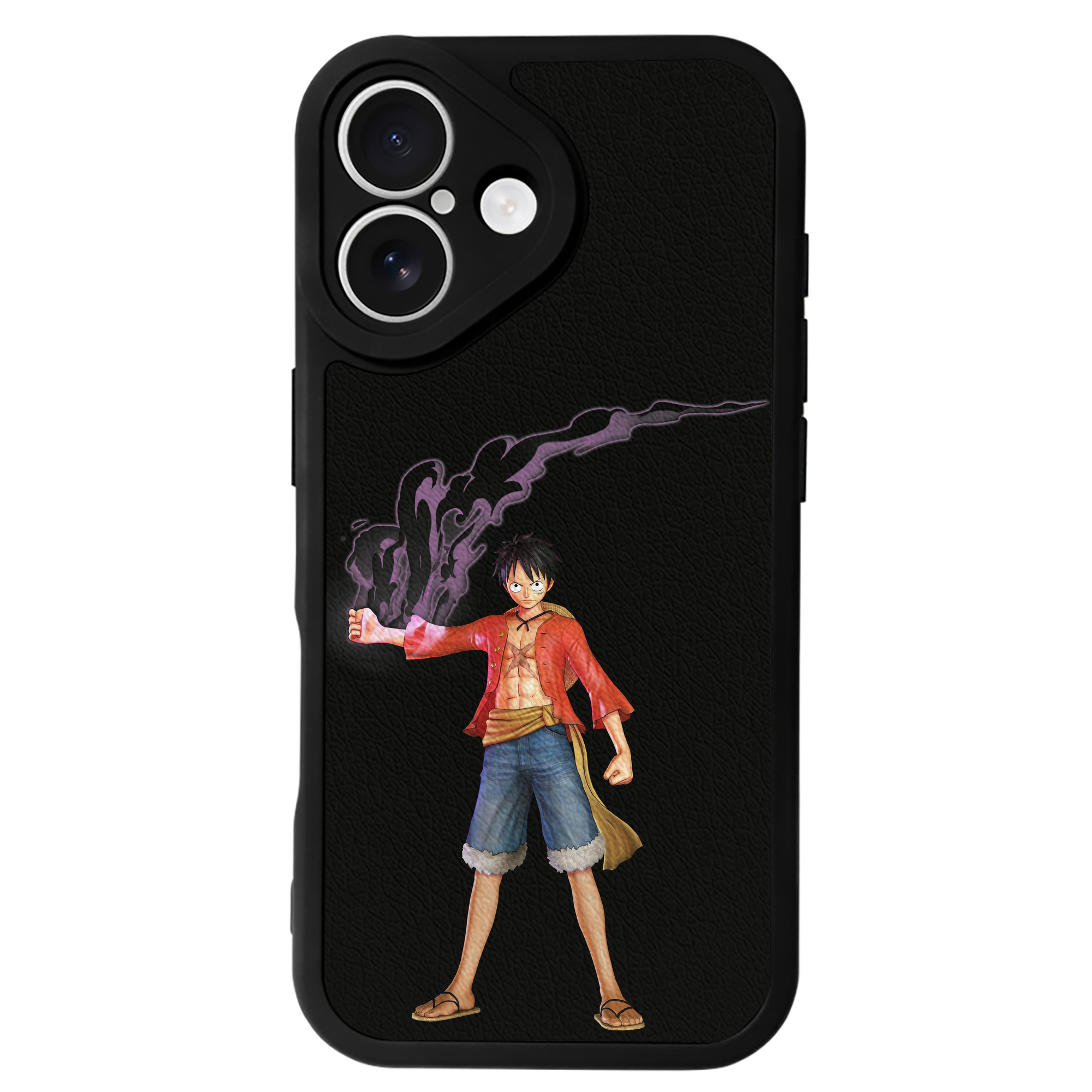 （画像用） ワンピース モンキー・D・ルフィ ONE PIECE Monkey D. Luffy 【iPhone 16シリーズ対応】シリコンスマホケース（レザー調） 材質：シリコン